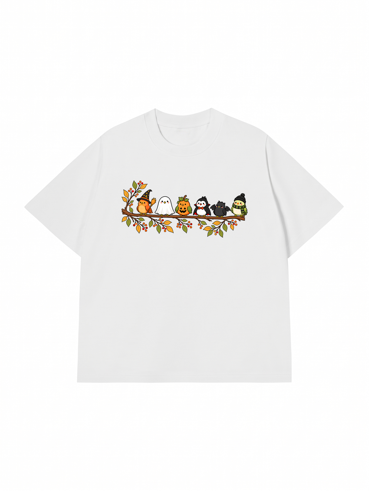 Áo Thun Relaxed Fit Halloween Birds Lineup