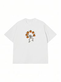 Áo Thun Relaxed Fit Pumpkin Juggler Skull