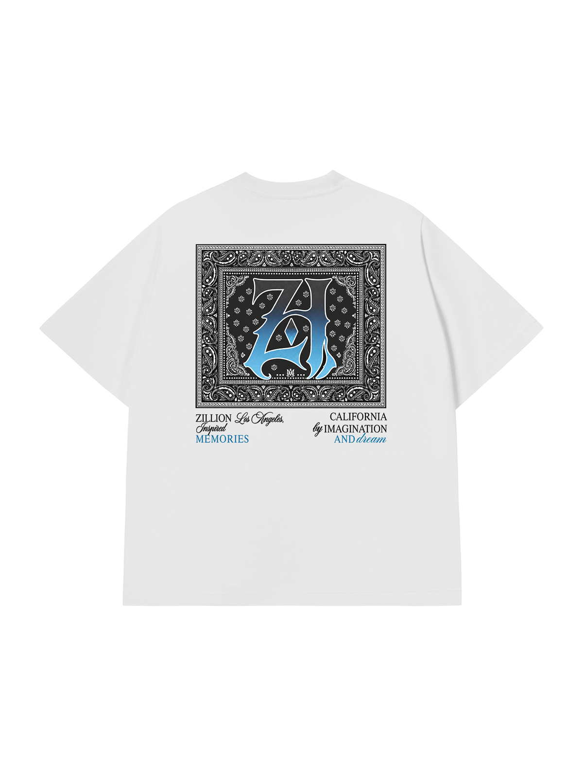 Áo Thun Relaxed Fit Hidden Meaning Zillion Black Blue Bandana