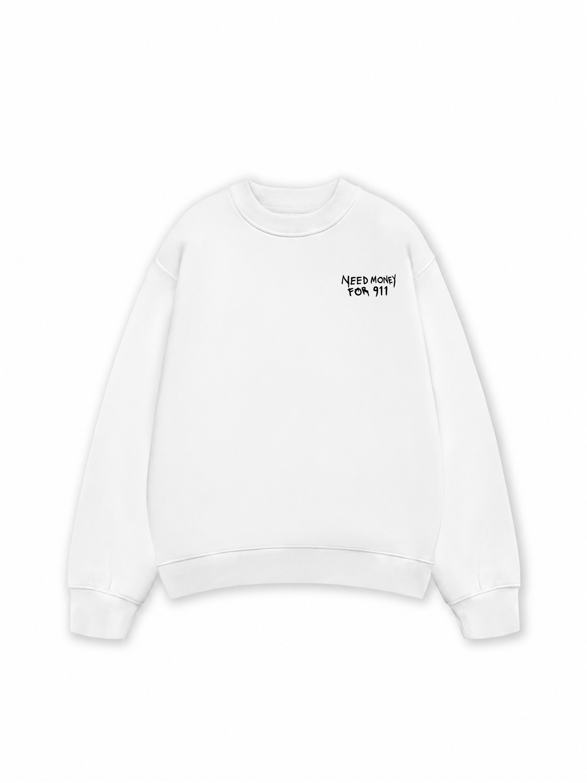 Áo Sweater Nỉ Hai Da Need Money For 911