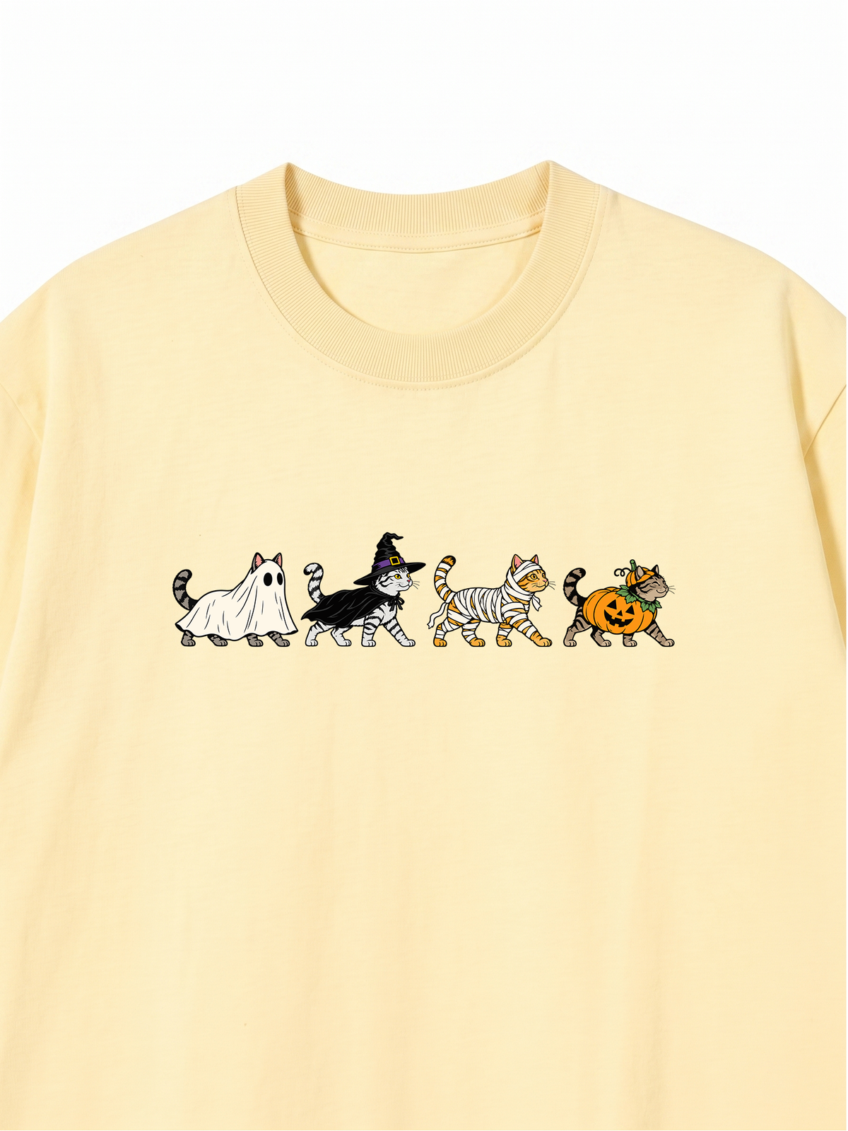 Áo Thun Relaxed Fit Halloween Meow Squad