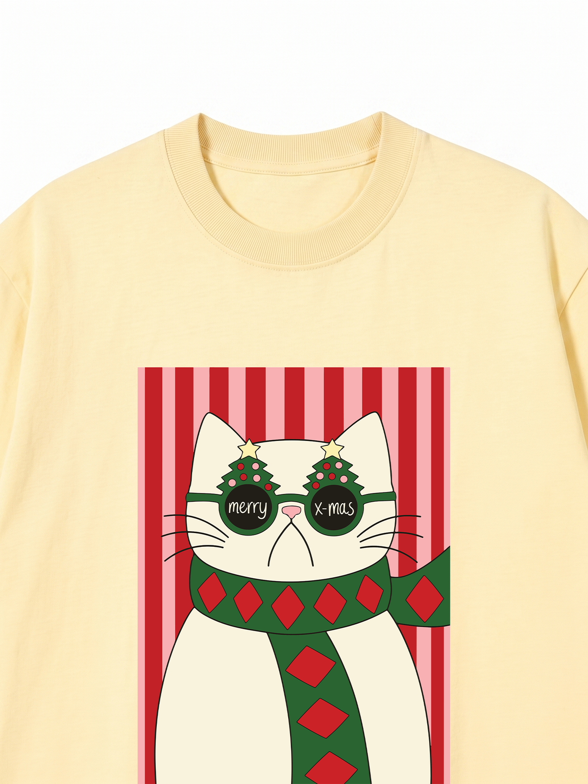 Áo Thun Relaxed Fit Meowy Christmas