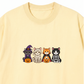 Áo Thun Relaxed Fit Cute Monster Cats