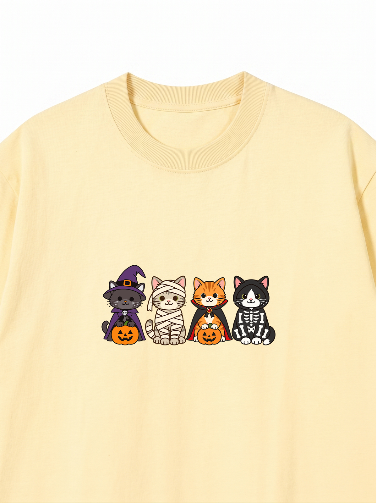 Áo Thun Relaxed Fit Cute Monster Cats