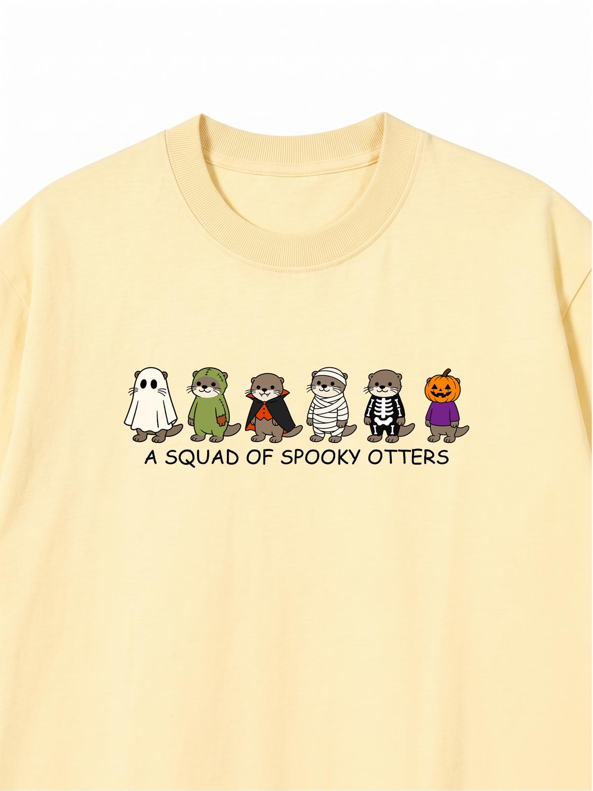 Áo Thun Relaxed Fit Halloween Otters Squad