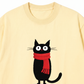 Áo Thun Relaxed Fit Red Scarf Cat