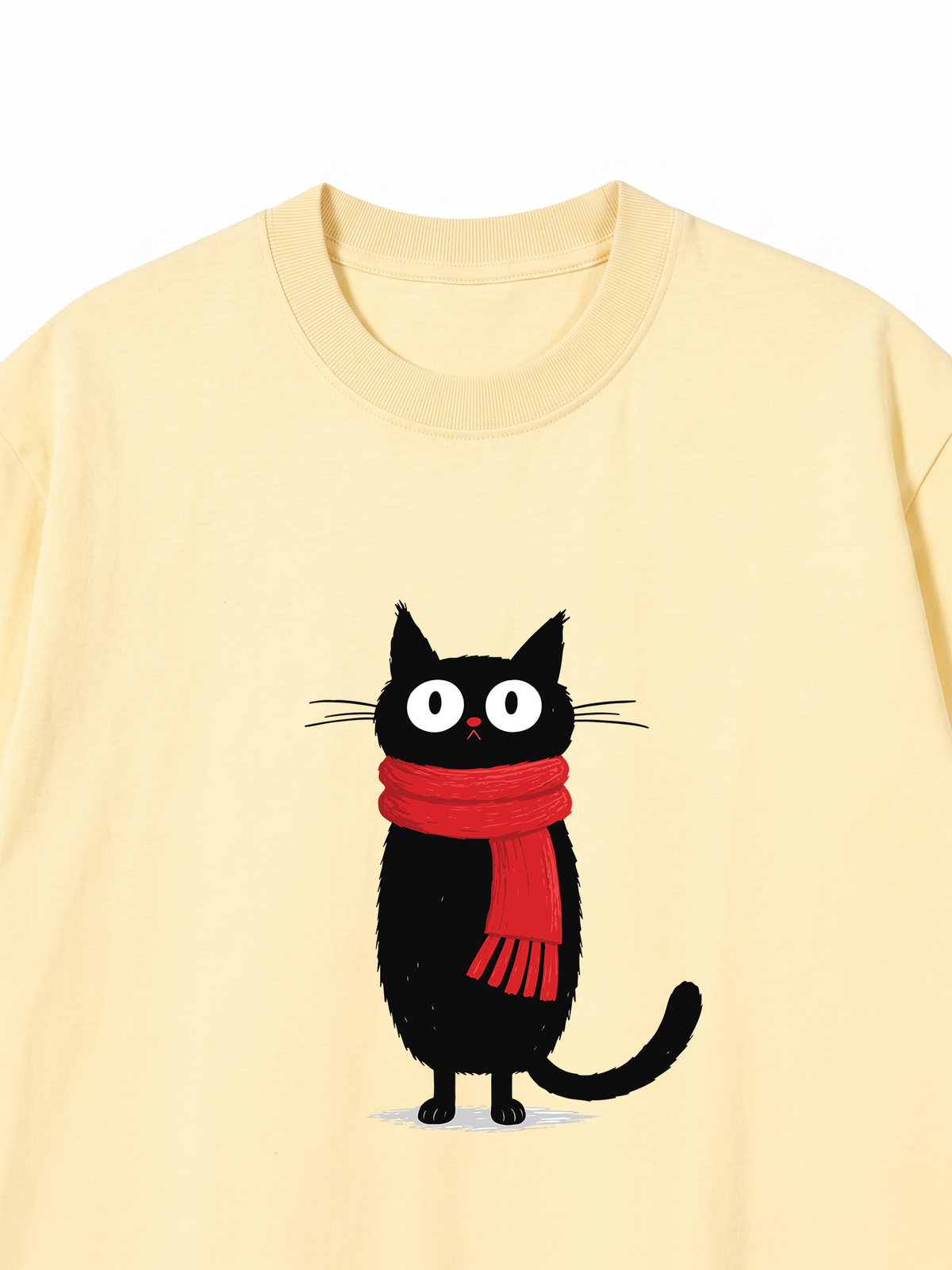 Áo Thun Relaxed Fit Red Scarf Cat