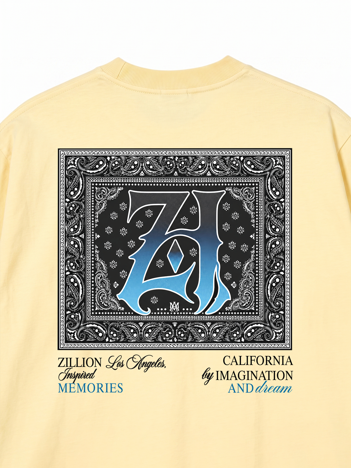 Áo Thun Relaxed Fit Hidden Meaning Zillion Black Blue Bandana