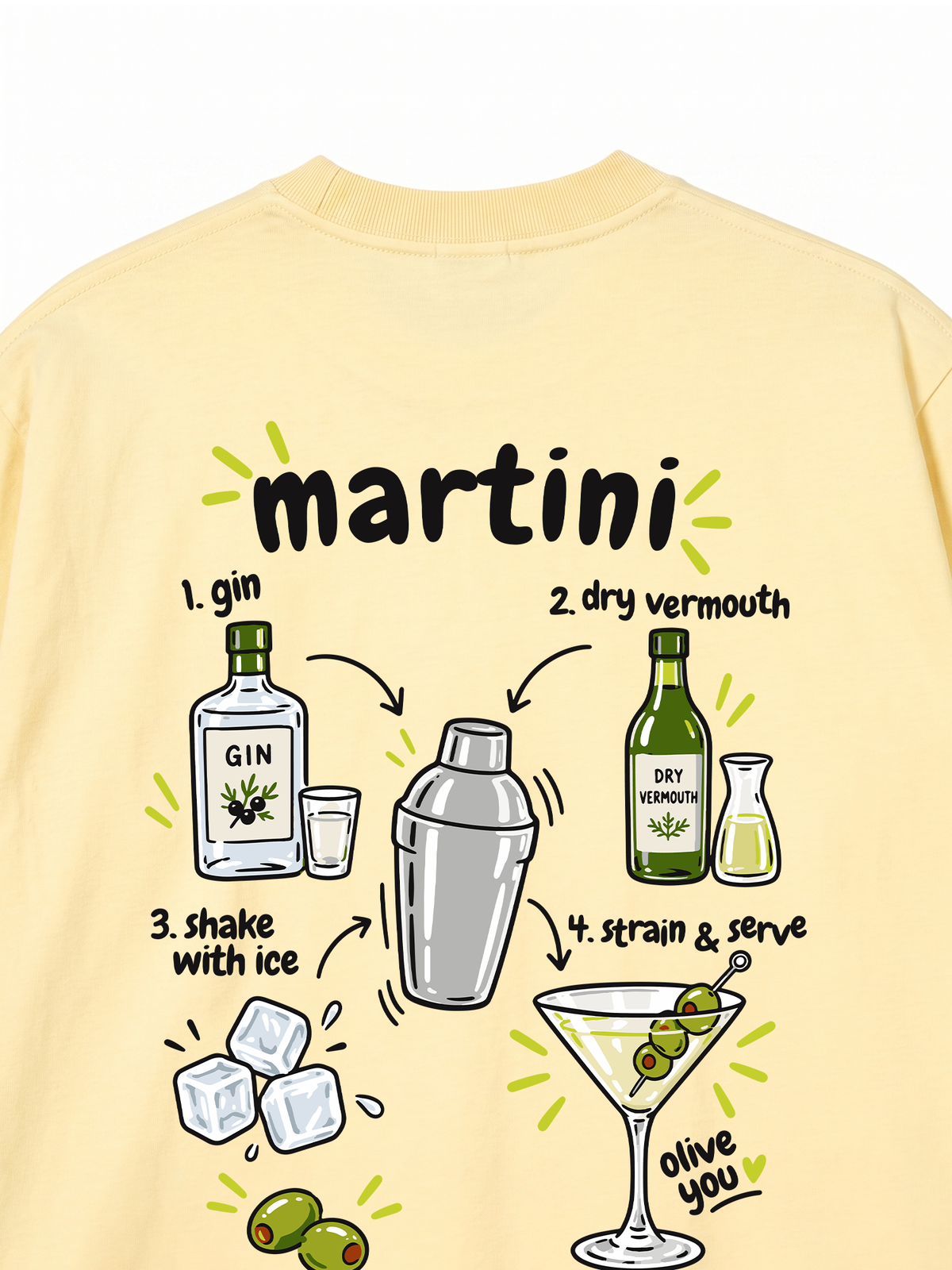 Áo Thun Relaxed Fit Martini Olive You