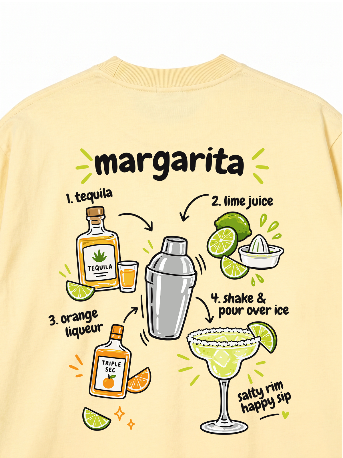Áo Thun Relaxed Fit Margarita Happy Sip