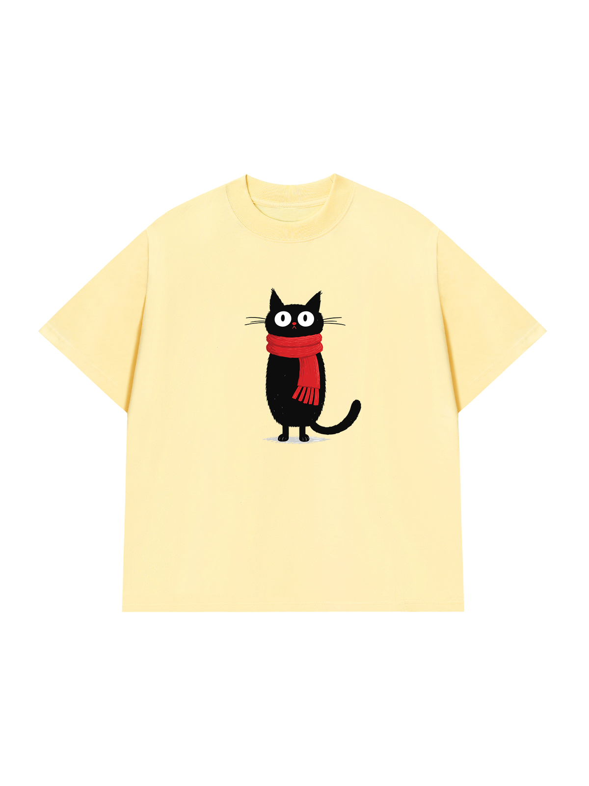 Áo Thun Relaxed Fit Red Scarf Cat