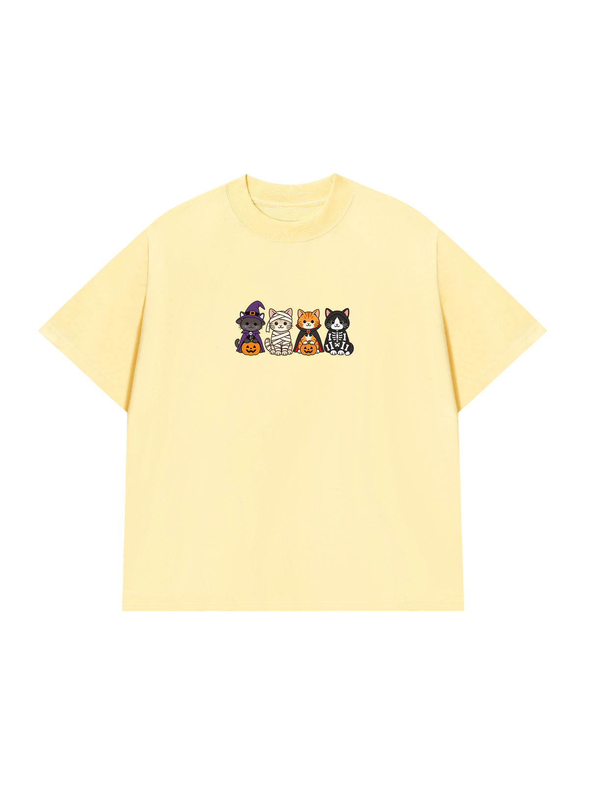 Áo Thun Relaxed Fit Cute Monster Cats