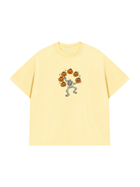 Áo Thun Relaxed Fit Pumpkin Juggler Skull