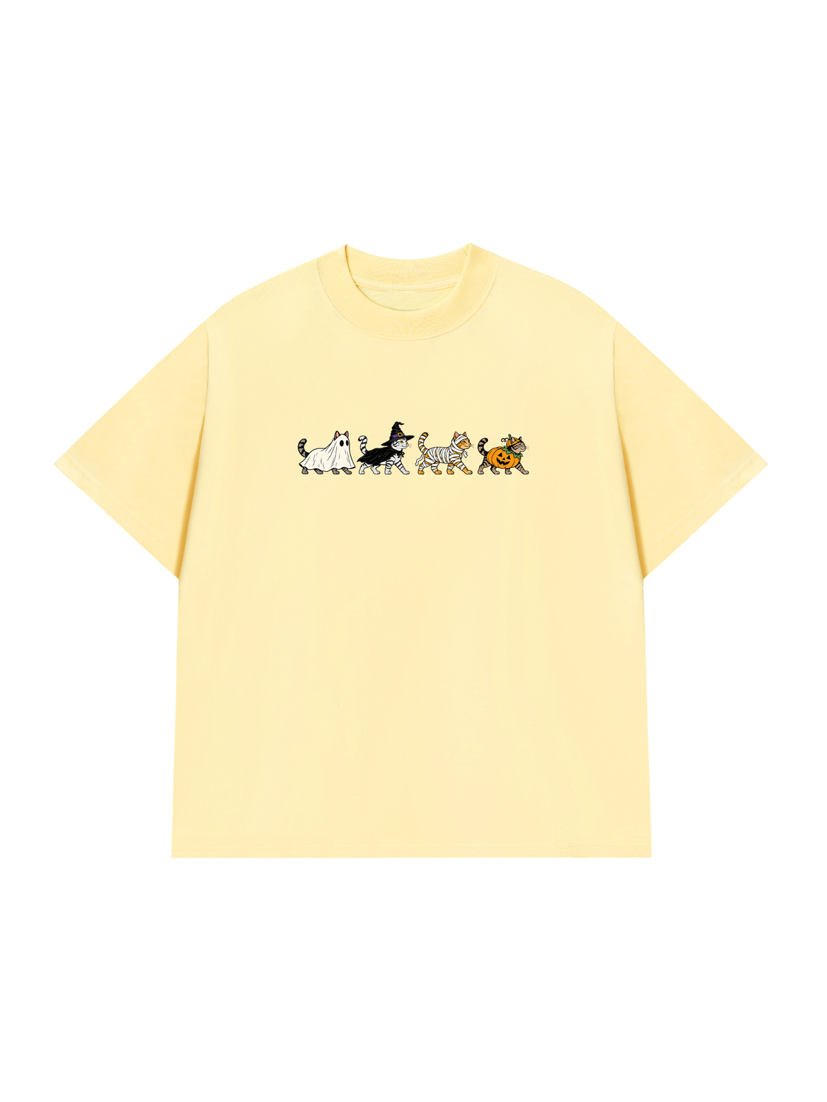 Áo Thun Relaxed Fit Halloween Meow Squad
