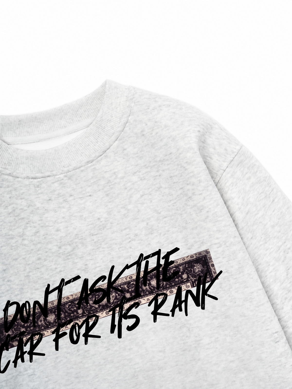 Áo Sweater Nỉ Hai Da Don't Ask The Car For Its Rank