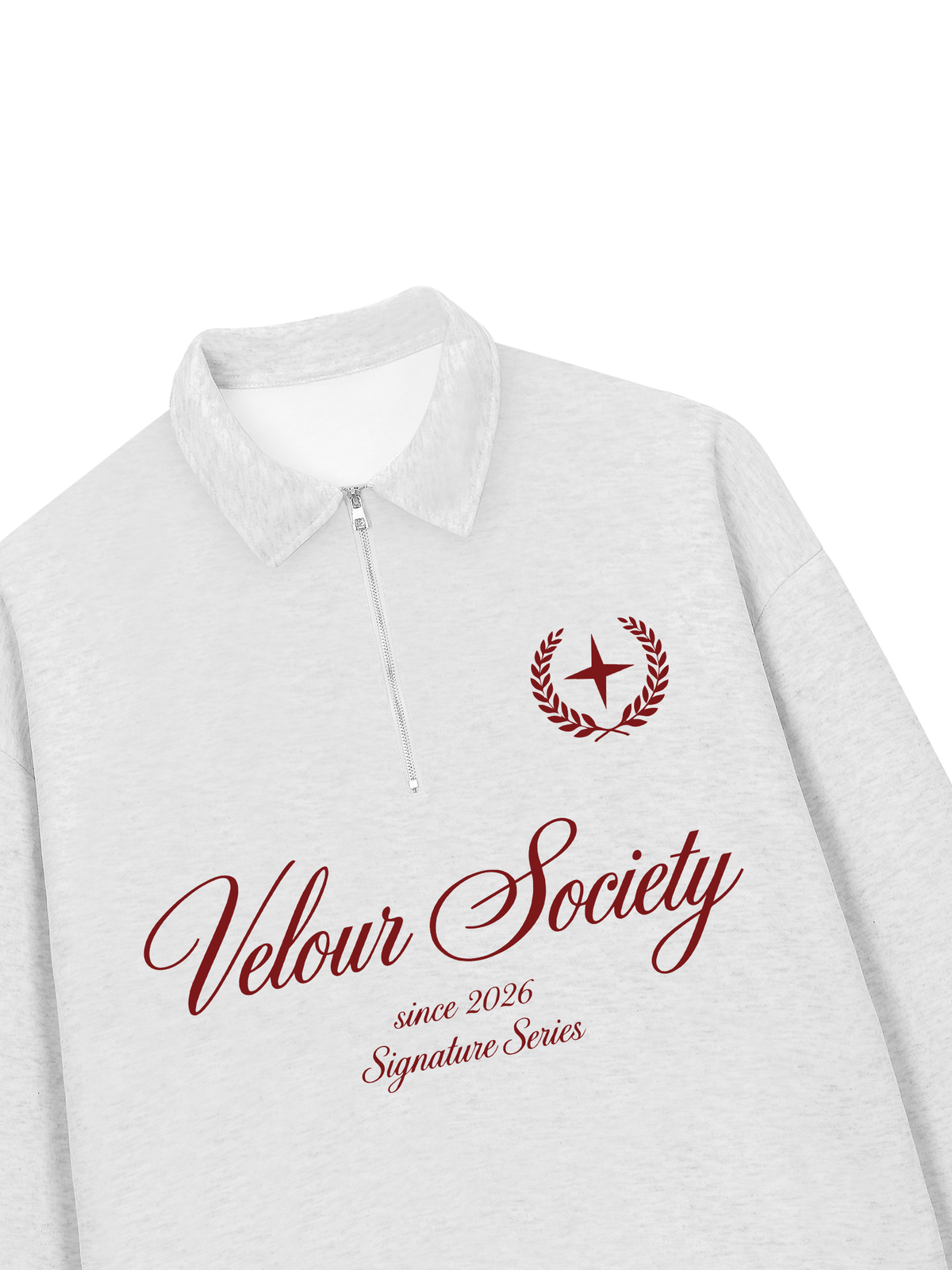 Áo Sweater Polo Nỉ Hai Da Velour Society