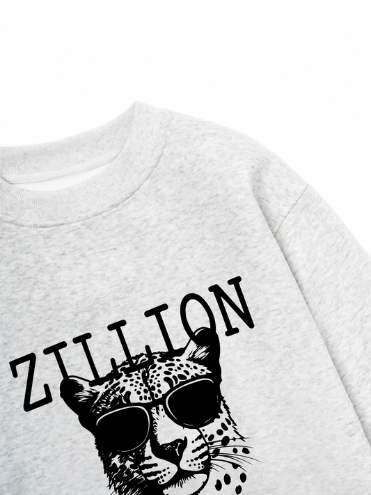 Áo Sweater Nỉ Hai Da Zillion Leopard