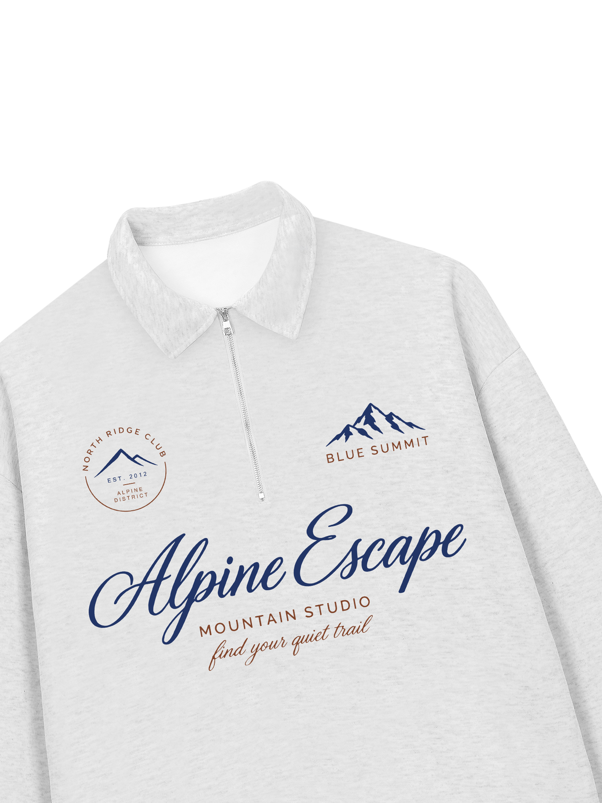 Áo Sweater Polo Nỉ Hai Da Alpine Escape