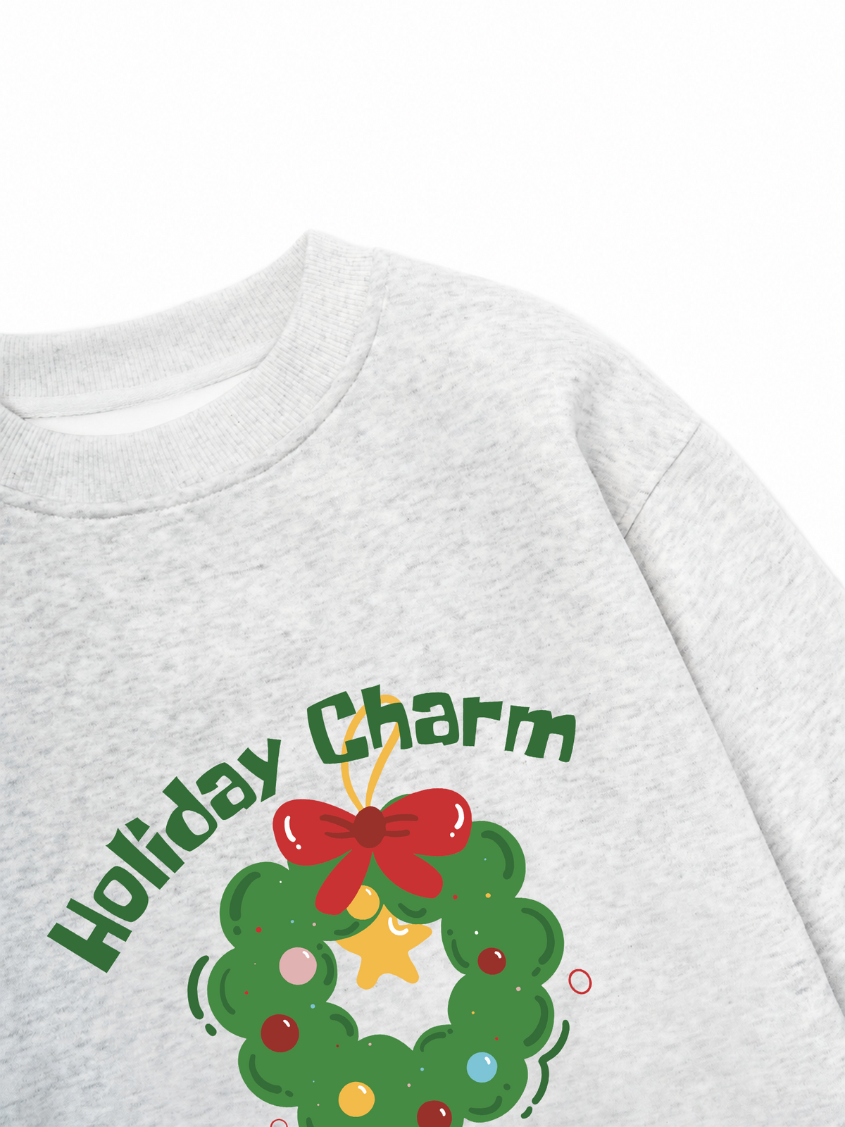 Áo Sweater Nỉ Hai Da Holiday Charm