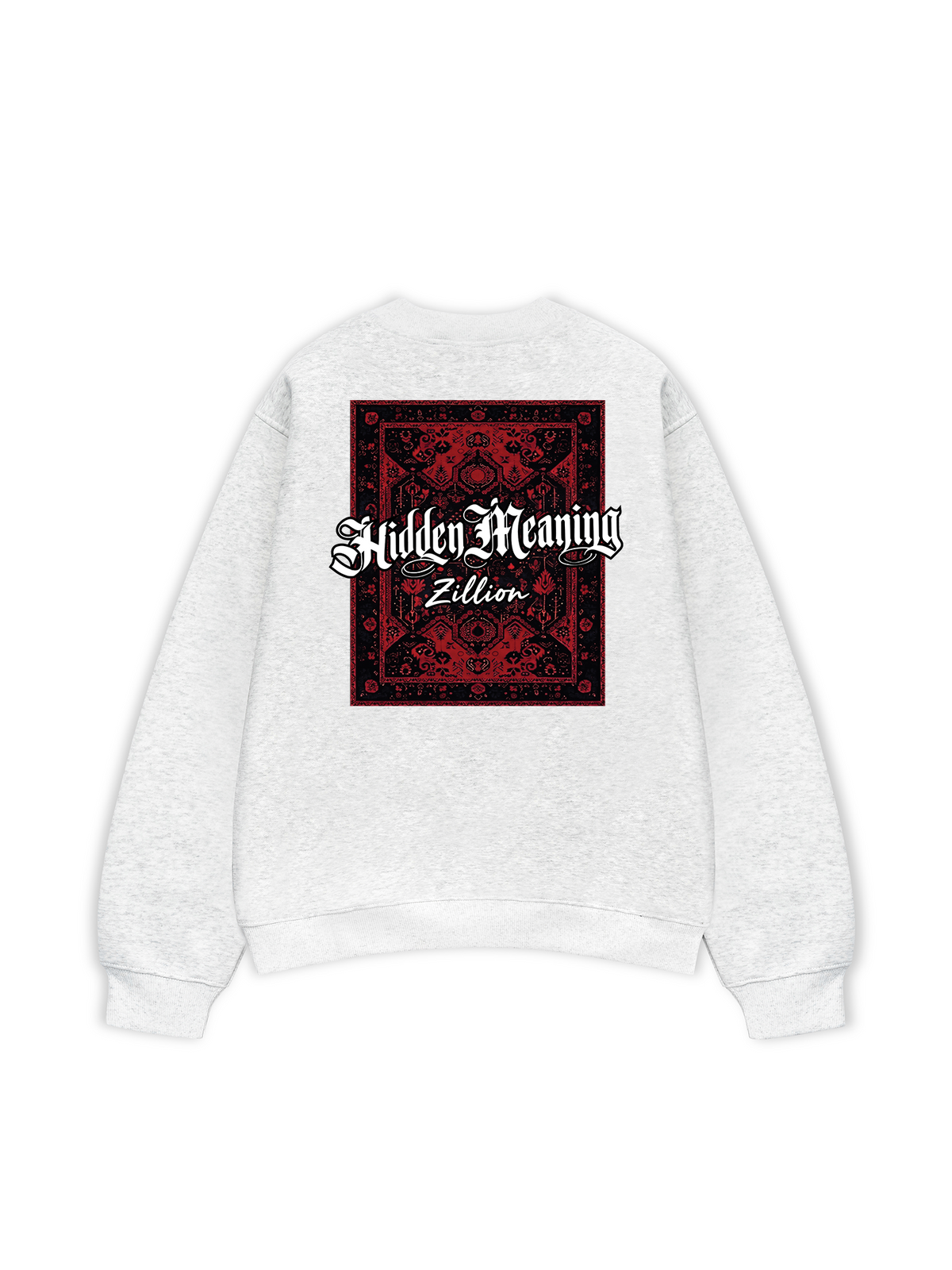 Áo Sweater Nỉ Hai Da Hidden Meaning Red Rug