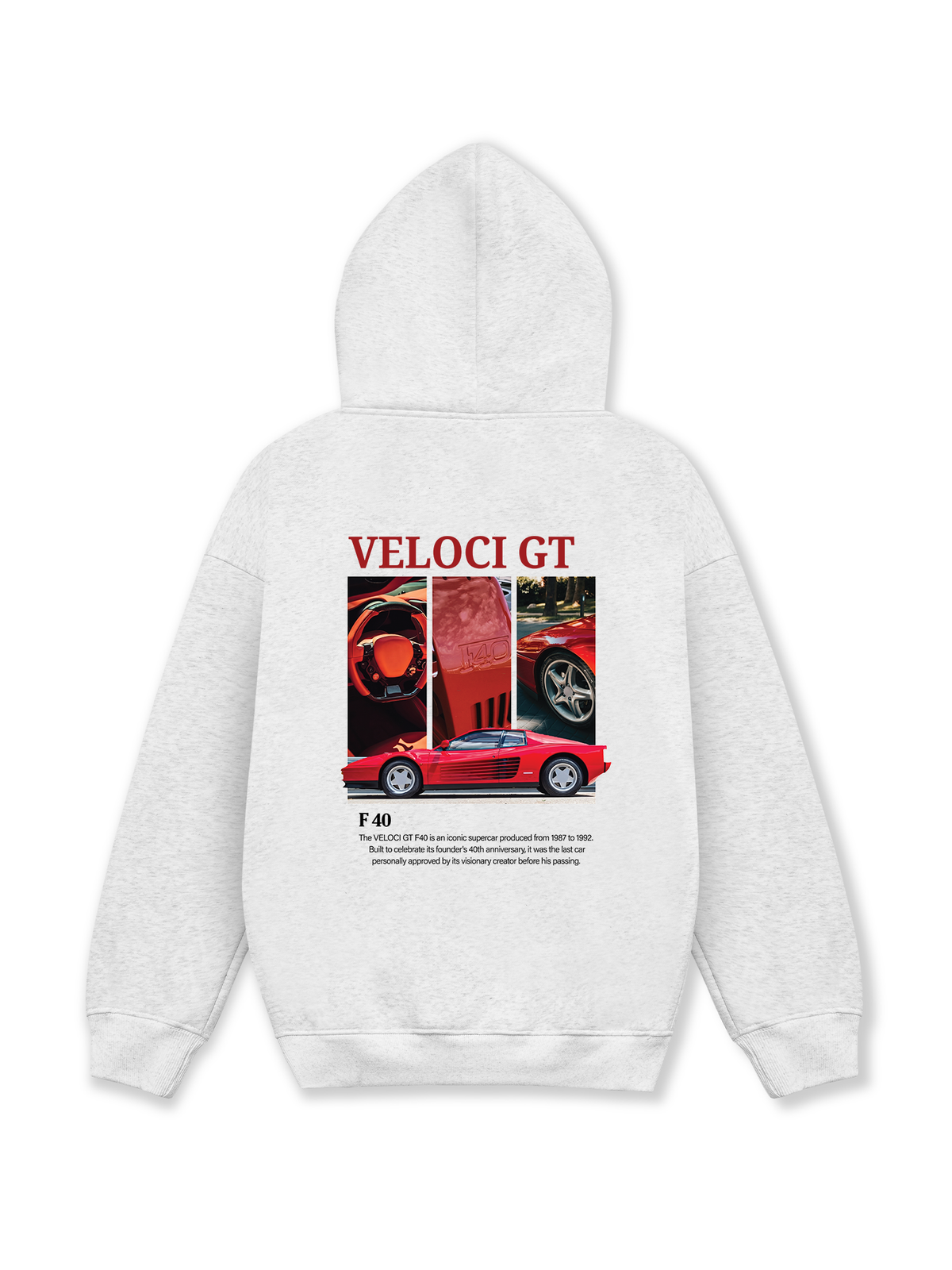 Áo Hoodie Nỉ Hai Da Car Veloci GT F40