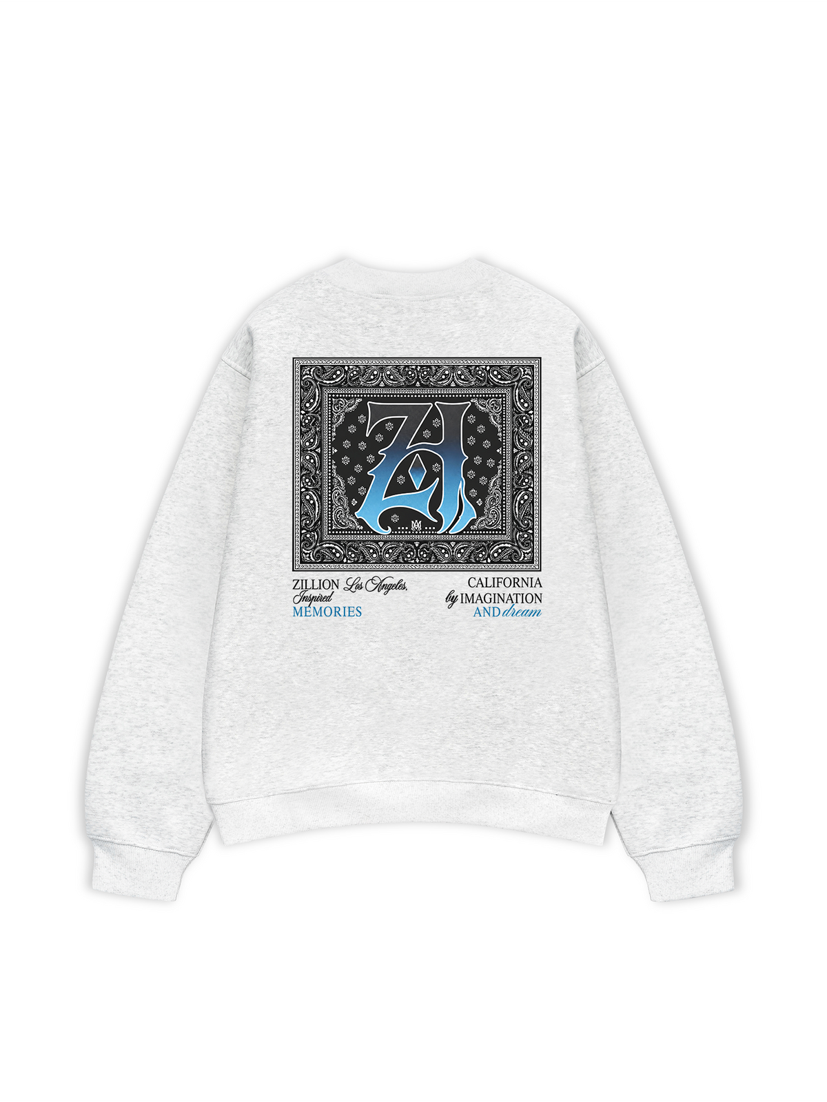 Áo Sweater Nỉ Hai Da  Hidden Meaning Zillion Black Blue Bandana