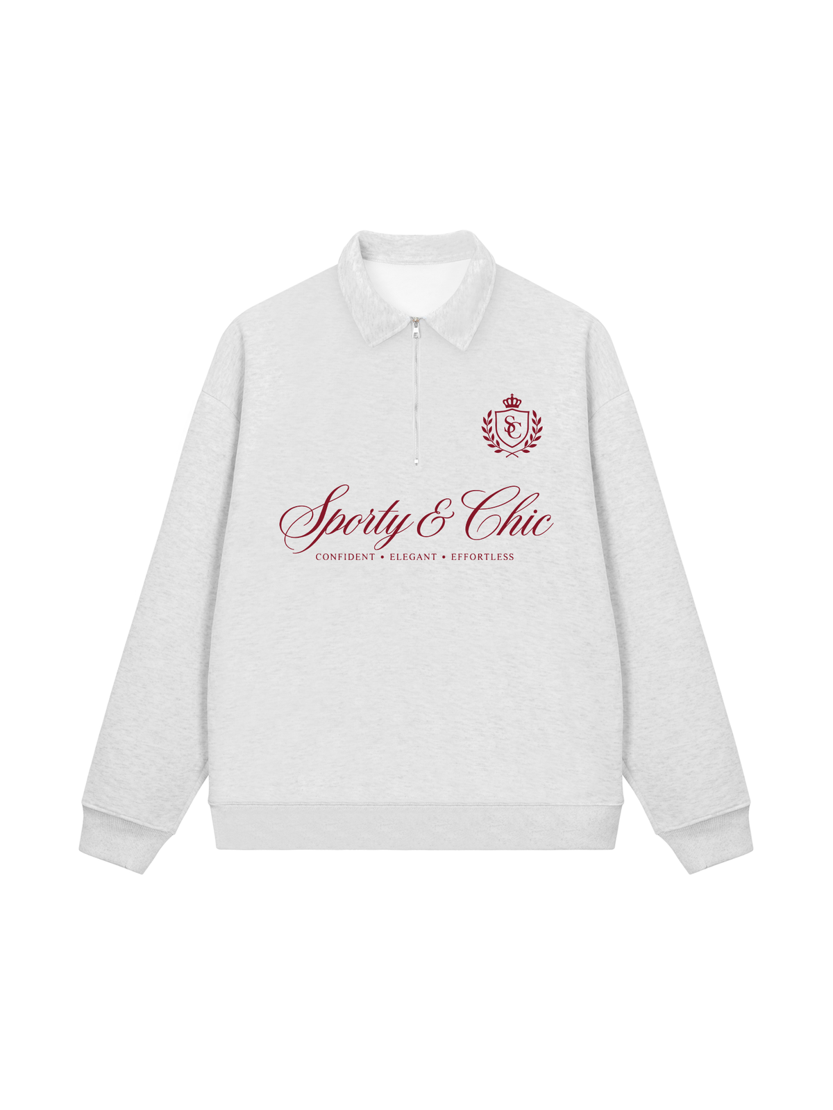 Áo Sweater Polo Nỉ Hai Da Sporty & Chic