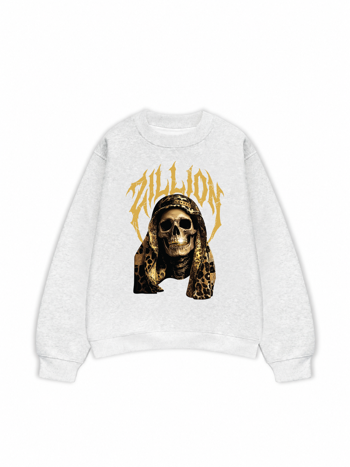 Áo Sweater Nỉ Hai Da Golden Skull