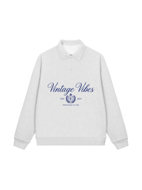 Áo Sweater Polo Nỉ Hai Da Vintage Vibe