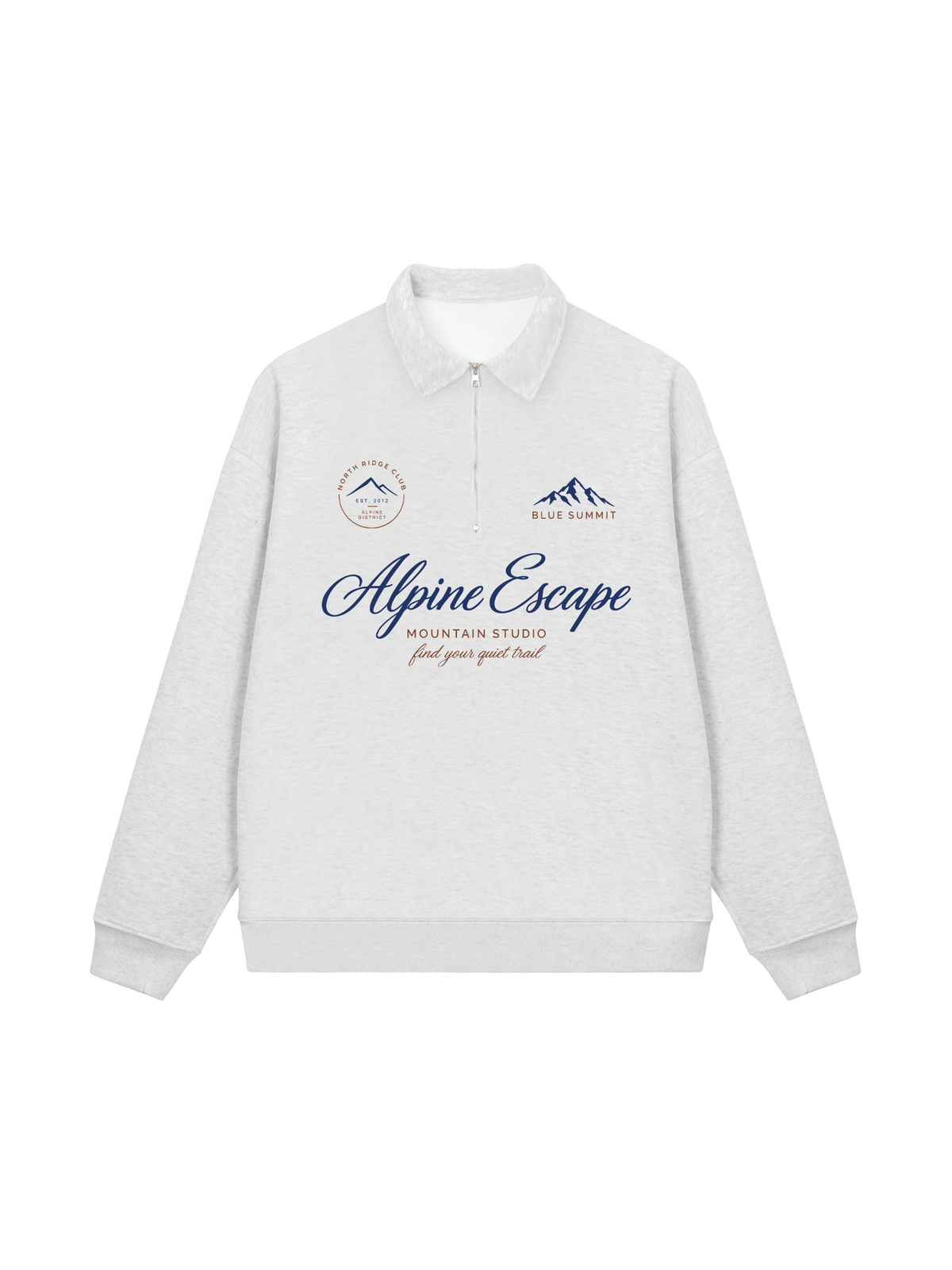 Áo Sweater Polo Nỉ Hai Da Alpine Escape